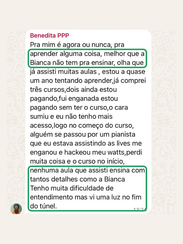 Benedita: “vi uma luz no fim do túnel”