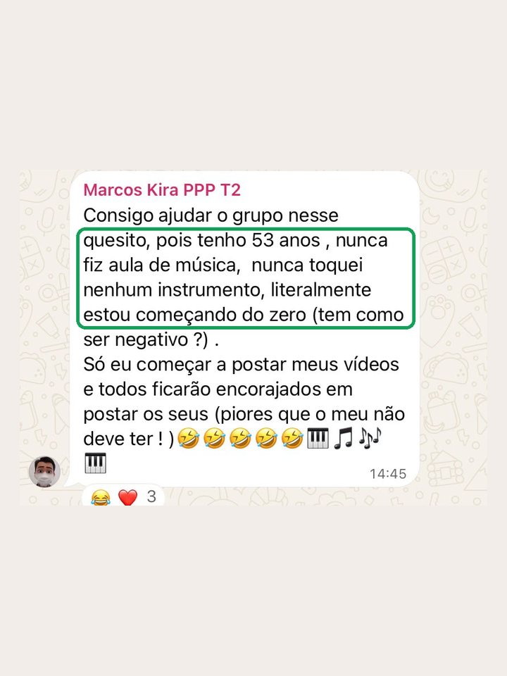 Marcos: “nunca toquei nenhum instrumento”